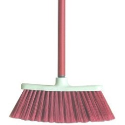 ESCOBA T/CEPILLO BRUJITA ROJO C/BAS.MET.
