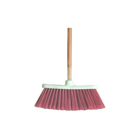 ESCOBA T/CEPILLO BRUJITA ROJO C/BAS.MAD.