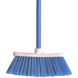 ESCOBA T/CEPILLO BRUJITA AZUL C/BAS.MET.