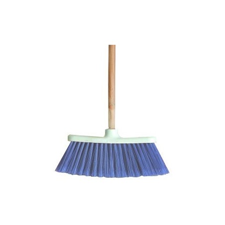 ESCOBA T/CEPILLO BRUJITA AZUL C/BAS.MAD.