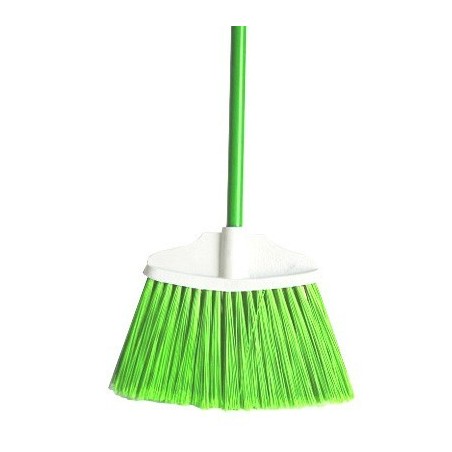 ESCOBA T/ABANICO GDE.PVC.VERDE C/BAS.MET