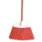 ESCOBA T/ABANICO GDE.PVC.ROJO C/BAS.MET.